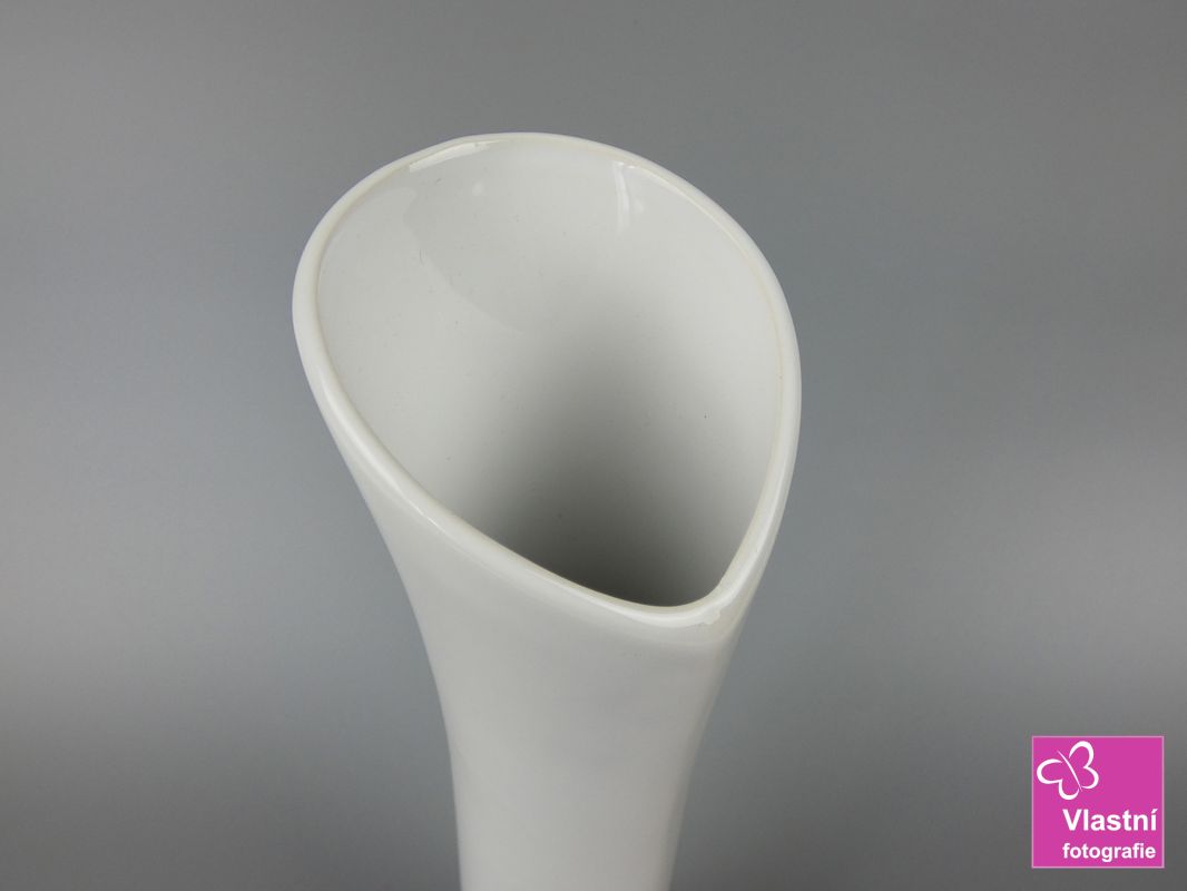 Porcelánová váza Ingrid bílá- velká 30 cm II. jakost