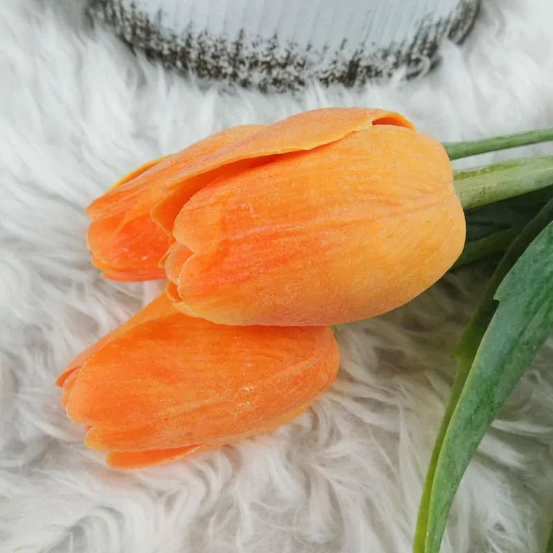 Umělý tulipán fialový- 43 cm, č. 25