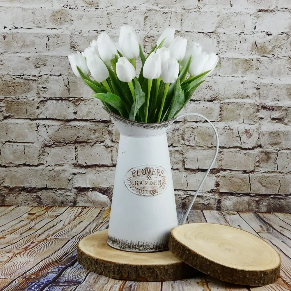Umělý tulipán bílý- 43 cm, č. 1
