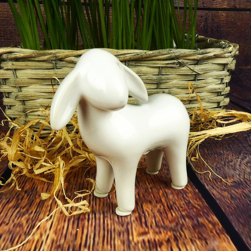 Porcelánová dekorační ovečka malá- 10,5 cm