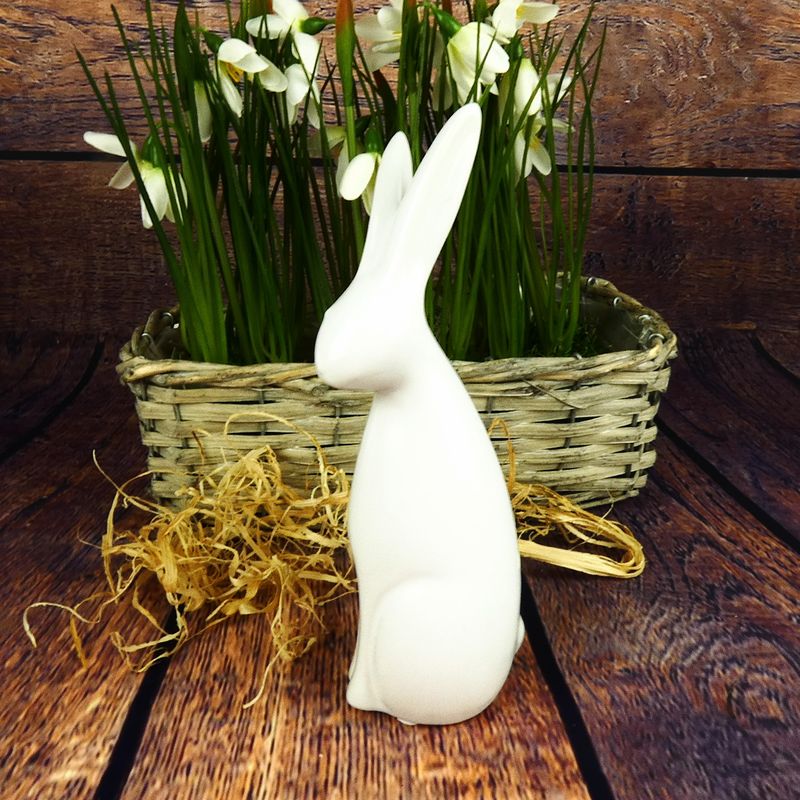 Velikonoční dekorační porcelánový zajíc- 21 cm