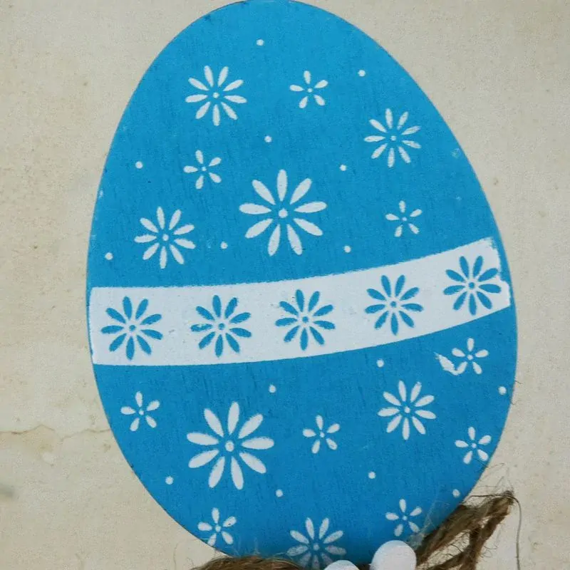 Velikonoční dřevěný zápich- vajíčko modré