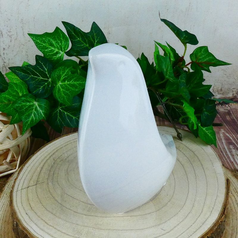 Bílý porcelánový ptáček Emil- 16 cm