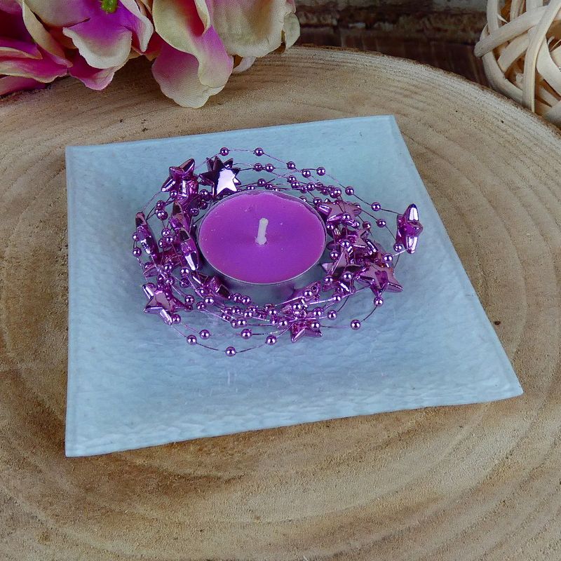 Skleněný dekorační tácek čtvercový- bílý 12x12 cm