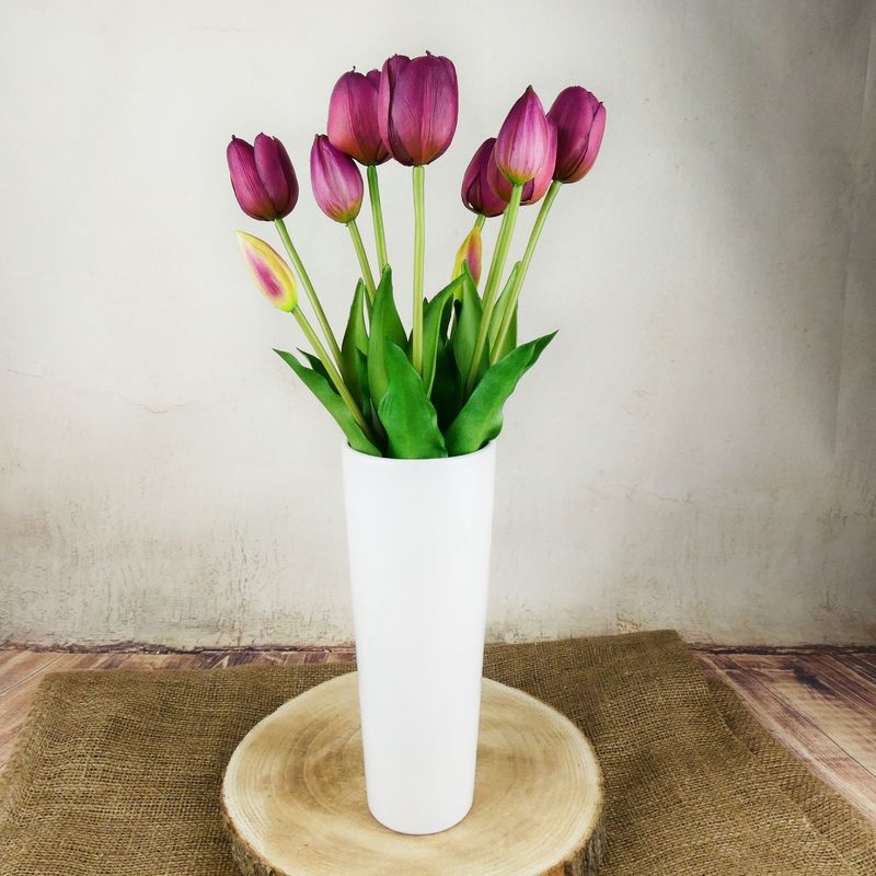Bílá porcelánová váza Coni- 25 cm