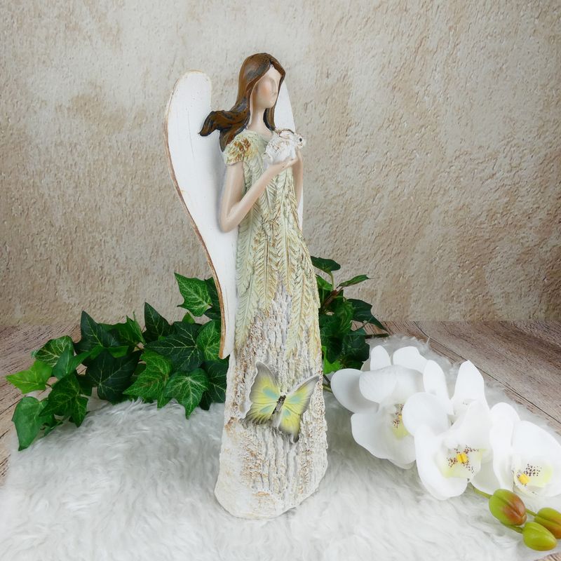 Zahradní anděl se zajíčkem- 30 cm