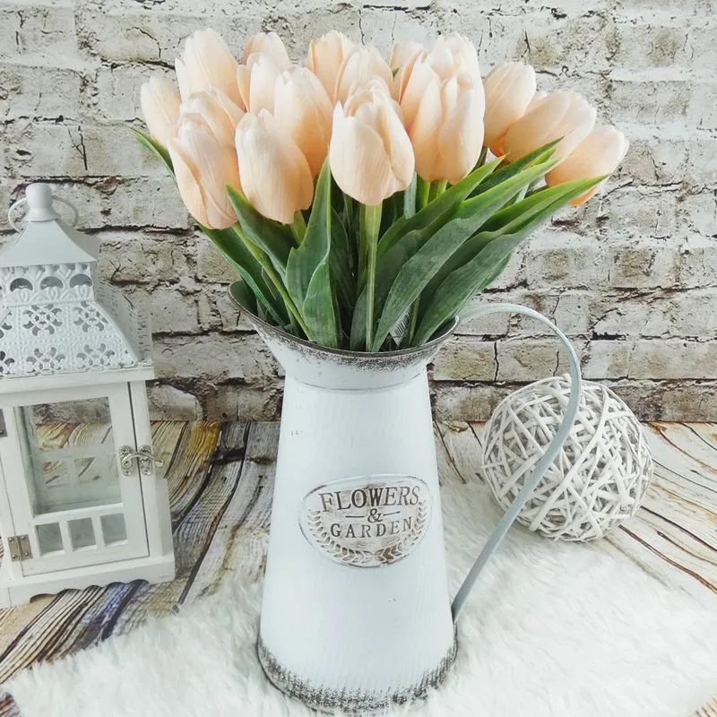 Umělý tulipán světle broskvový- 43 cm, č. 23