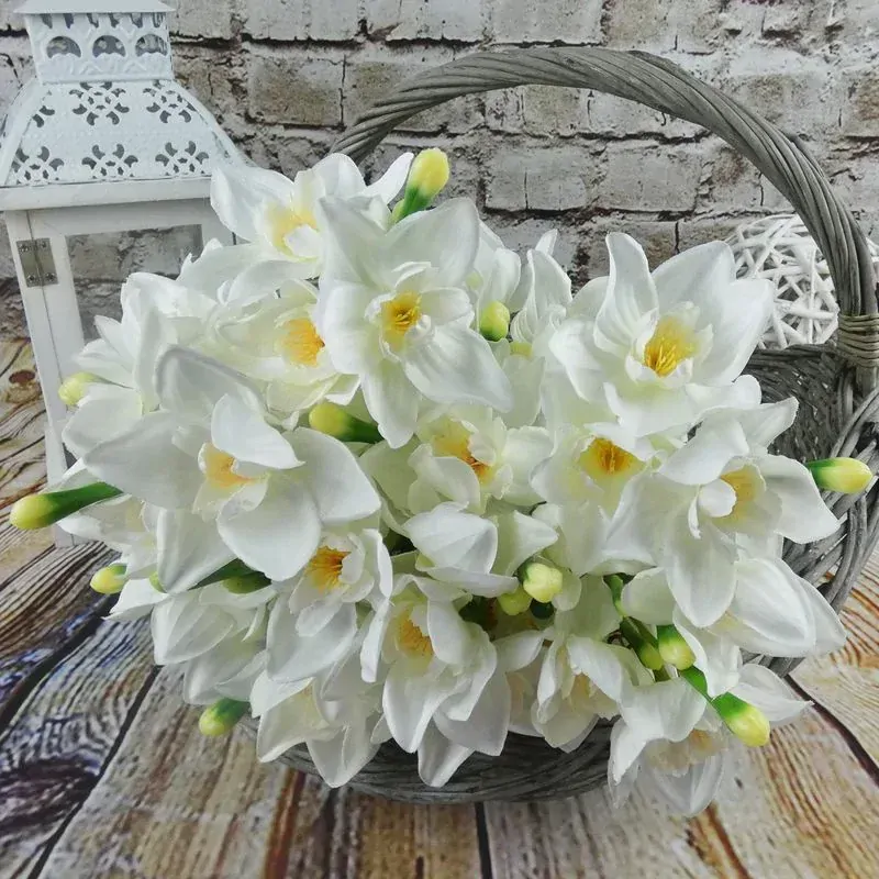 Umělý narcis bílý- 35 cm