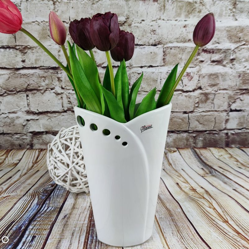 Bílá porcelánová váza Valeria- 25 cm
