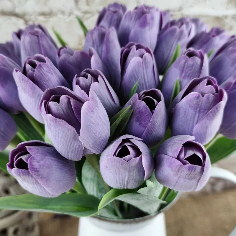 Umělý tulipán fialový- 43 cm, č. 25