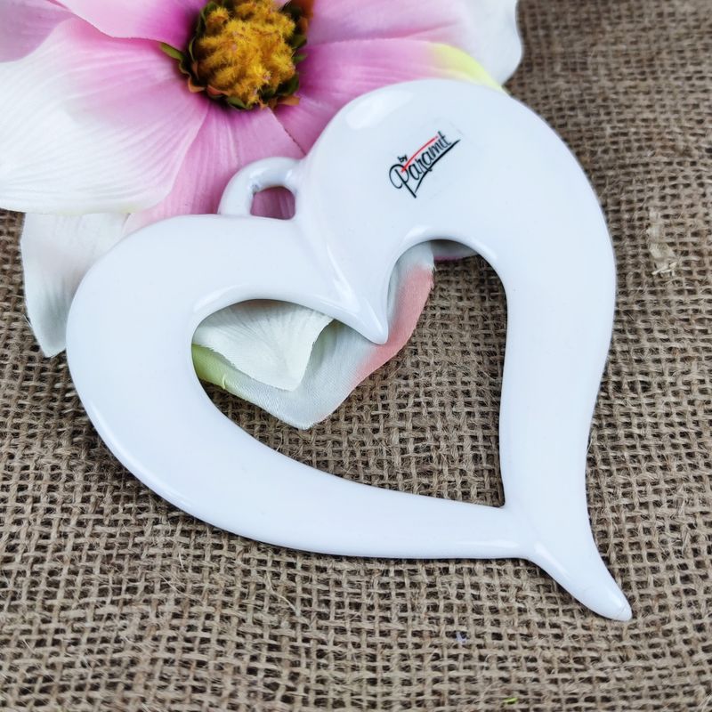 Bílé porcelánové srdce Amore- 13 cm