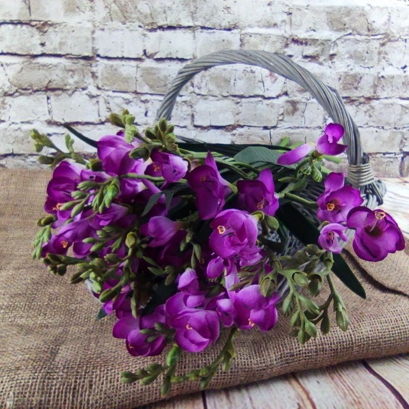 Fialová frézie umělá- 55 cm