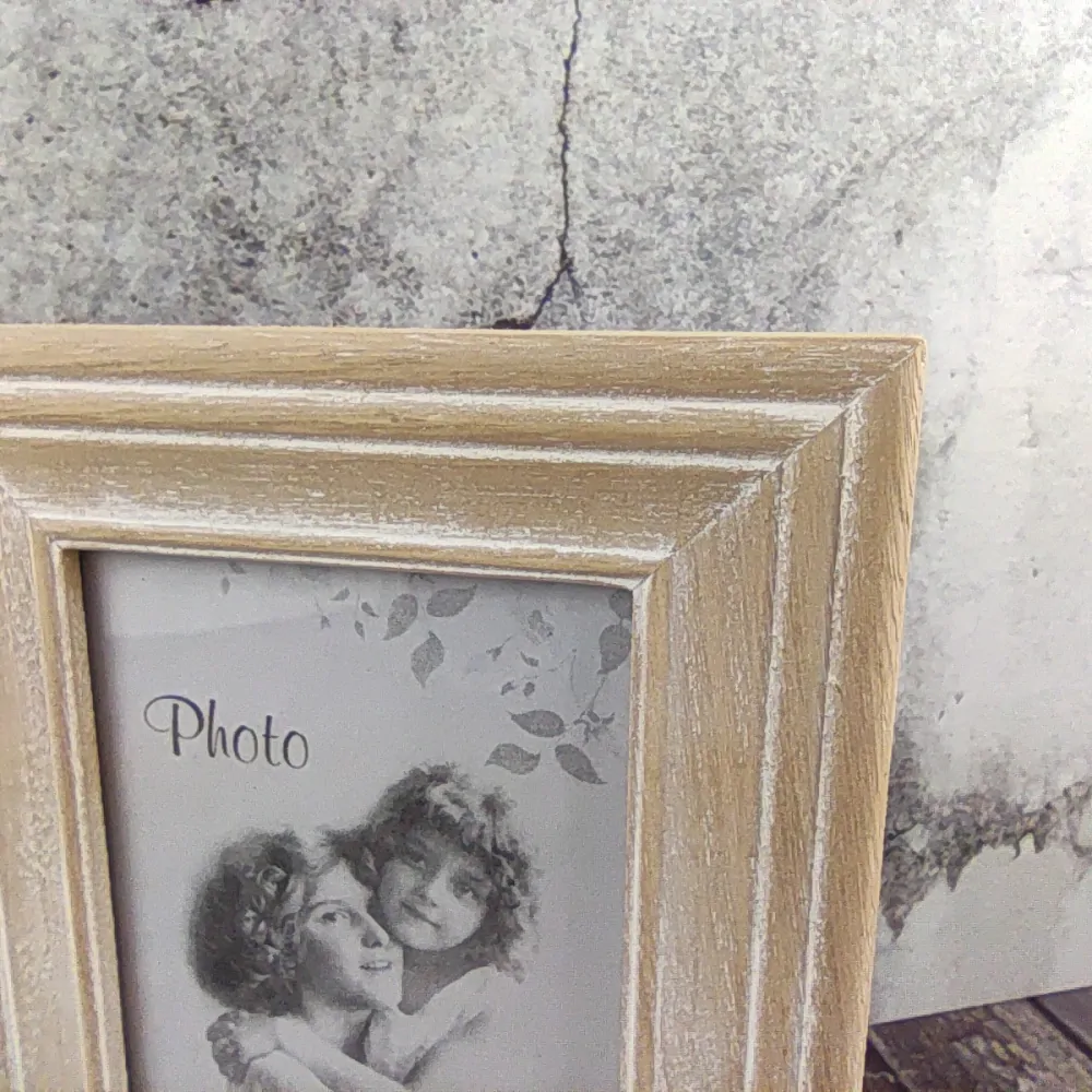 Dřevěný fotorámeček s patinou dvojitý