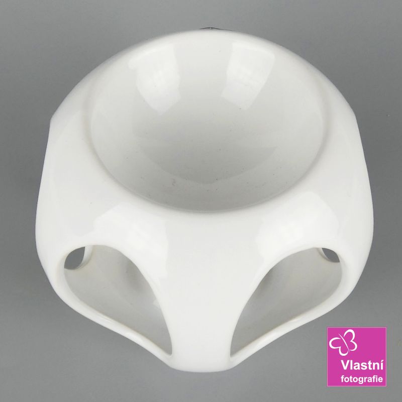 Porcelánová bílá kulatá aromalampa Bella