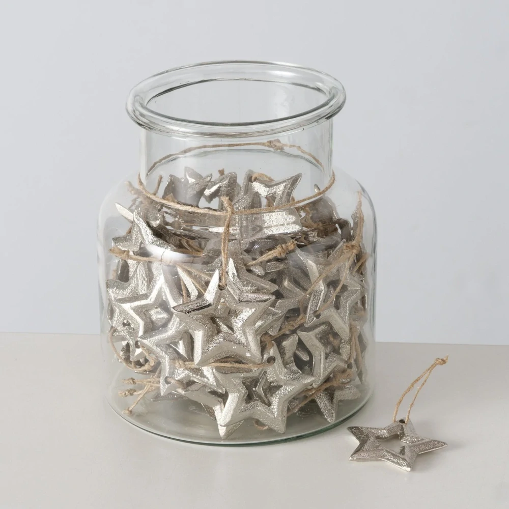 Kovová závěsná dekorace- hvězda, 5 cm