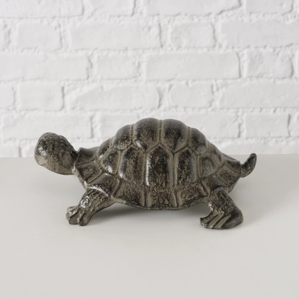 Zahradní kovová figurka- želva- varianta B, 21 cm