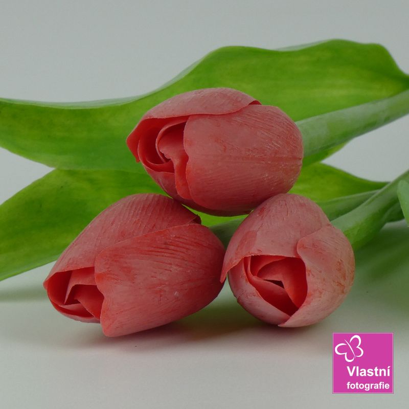 Francouzský umělý tulipán č. 01 – červený, 40 cm