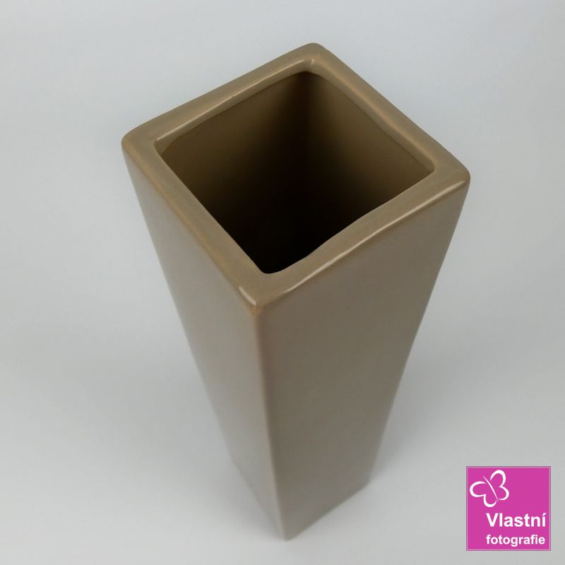 Béžová porcelánová váza Trudy 30 cm