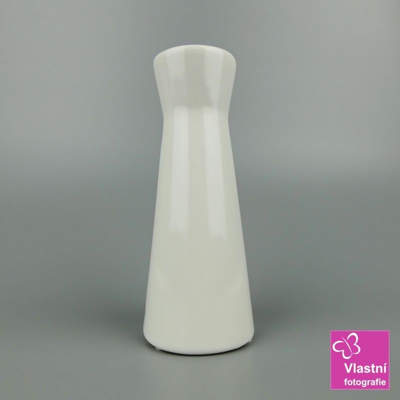 Bílá váza Kapucin- větší 16 cm