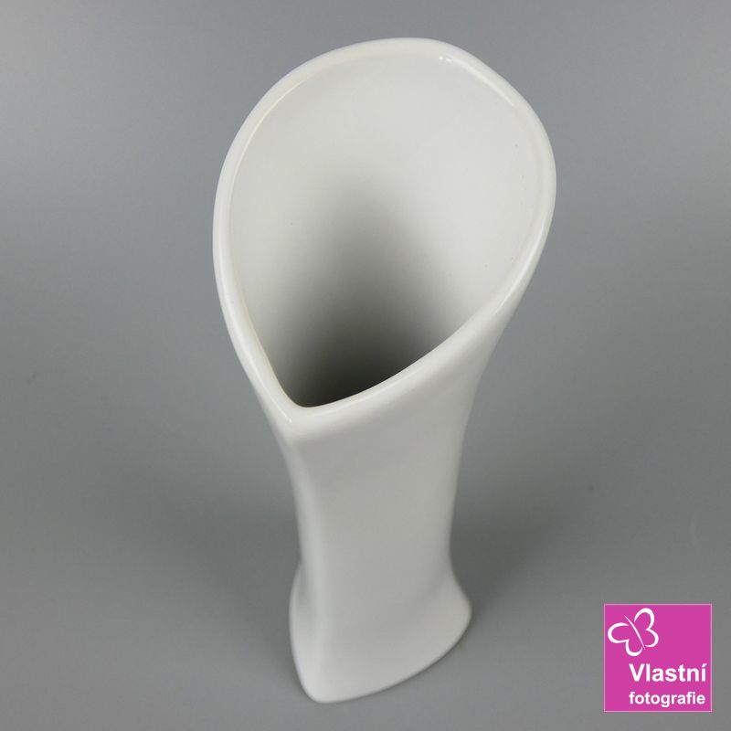 Porcelánová váza Ingrid bílá- malá 22 cm