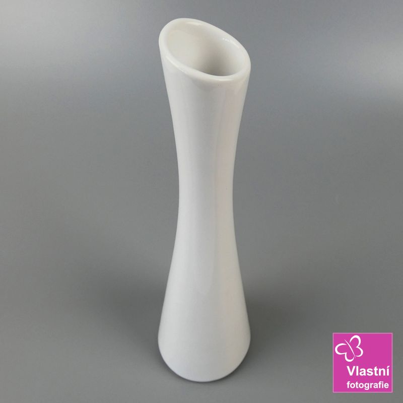 Porcelánová bílá váza Link- 25 cm