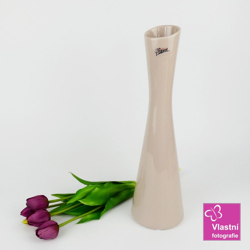 Porcelánová béžová váza Link- 35 cm