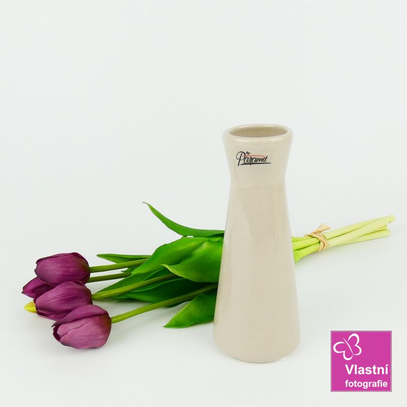 Béžová váza Kapucin- větší 16 cm