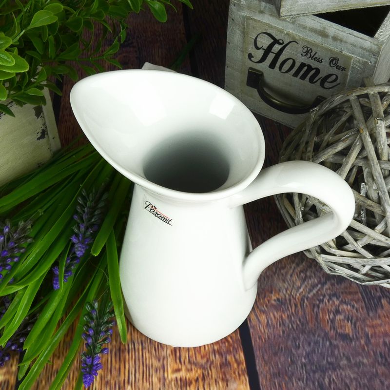 Bílý porcelánový džbánek- 18 cm
