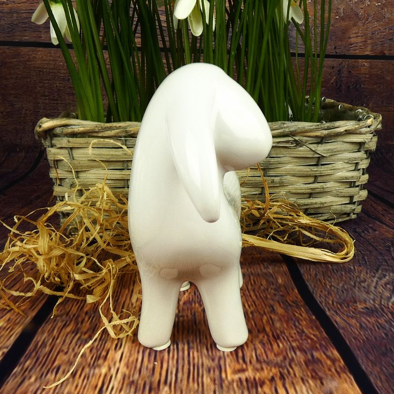 Porcelánová dekorační ovečka velká- 13 cm