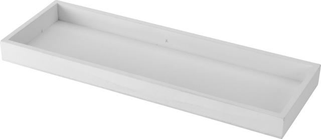 Dřevěný tác obdélníkový – bílý, 40 cm