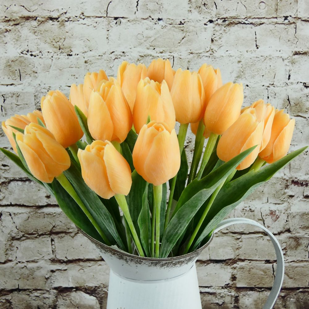 Umělý tulipán světle oranžový- 43 cm, č. 8
