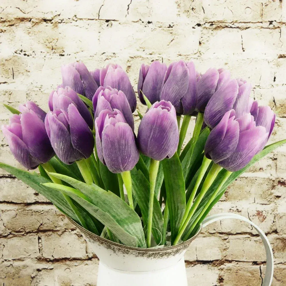 Umělý tulipán fialový- 43 cm, č. 19