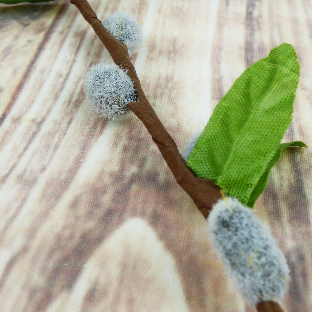 Umělá větvička- kočičky šedé, 31 cm