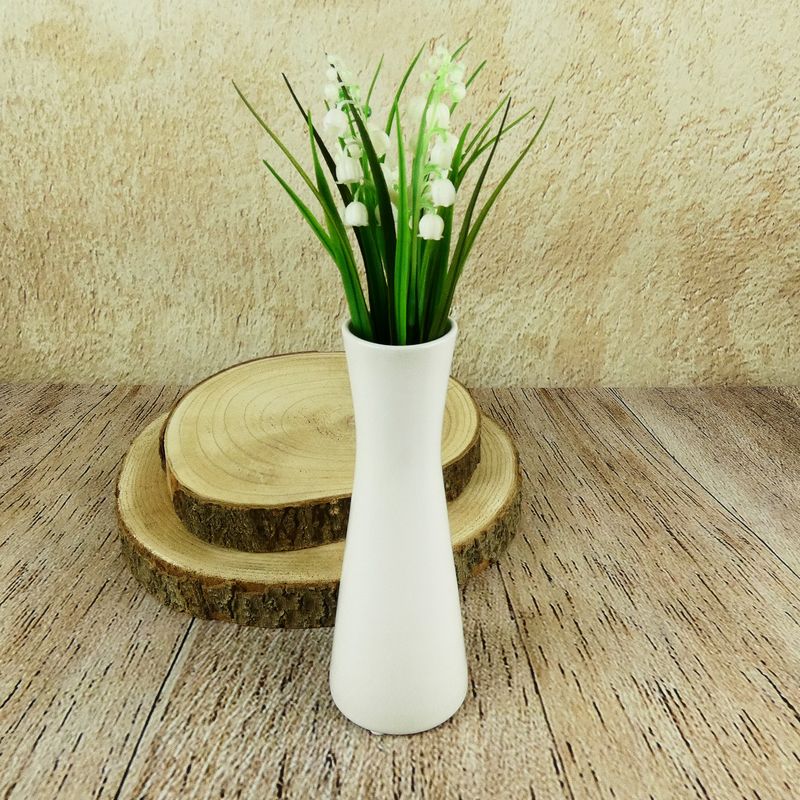 Bílá porcelánová váza Inka- 20 cm