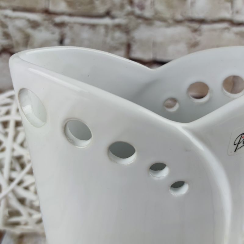 Bílá porcelánová váza Valeria- 25 cm