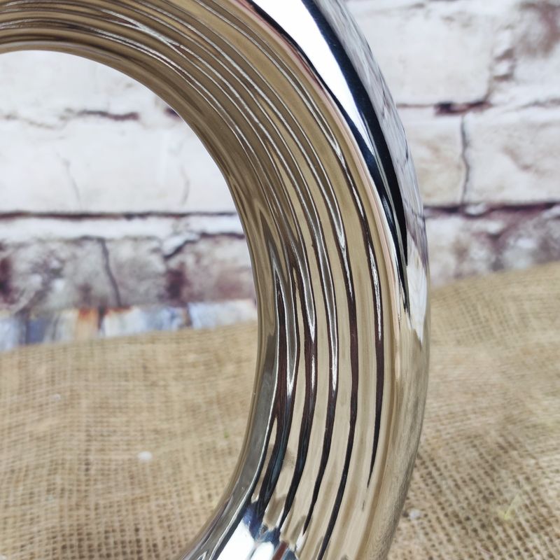 Porcelánová váza ovál- stříbrná 20 cm