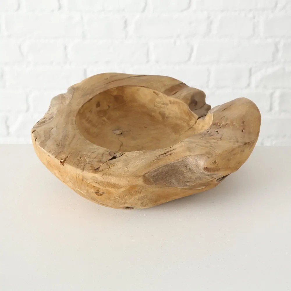 Velká dekorativní mísa z teakového dřeva- 26 cm