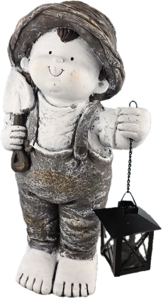 Figurka dítěte s lucerničkou- kluk, 43 cm
