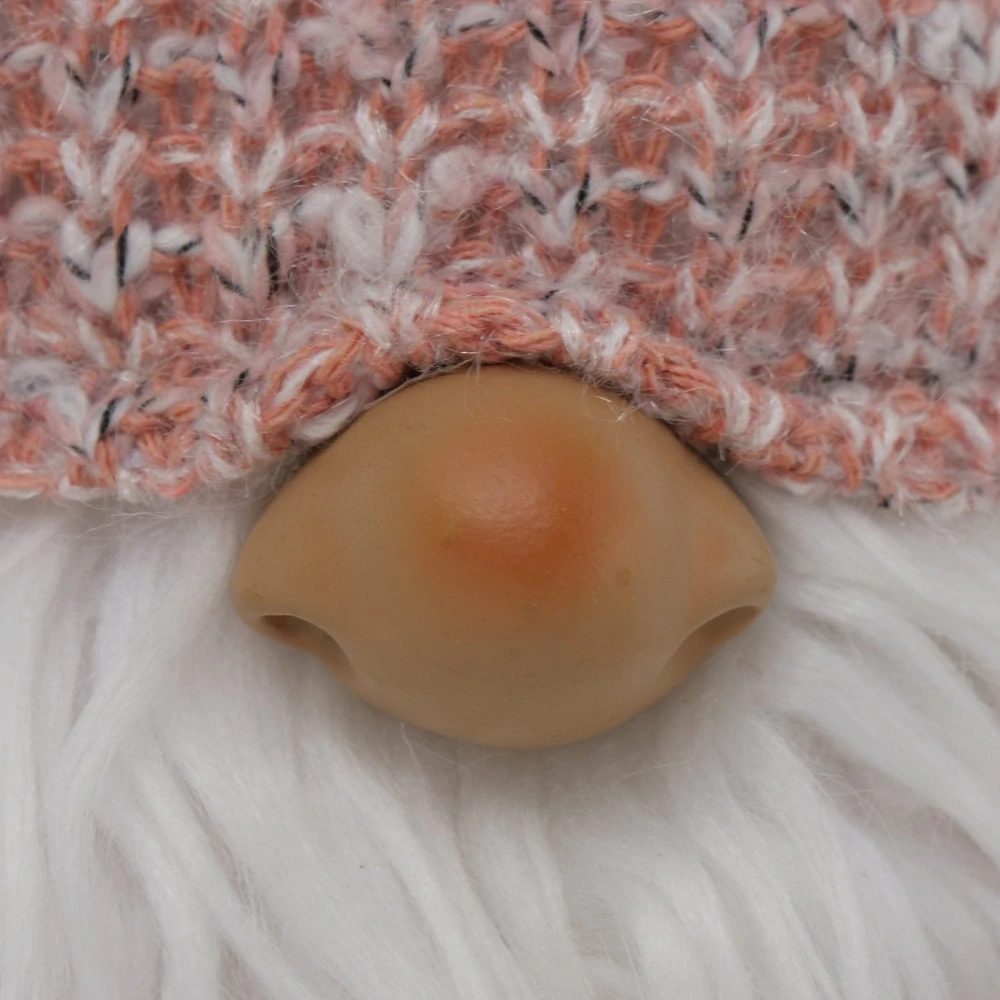 Vánoční figurka- sedící plyšový skřítek v růžové čepici- 44 cm