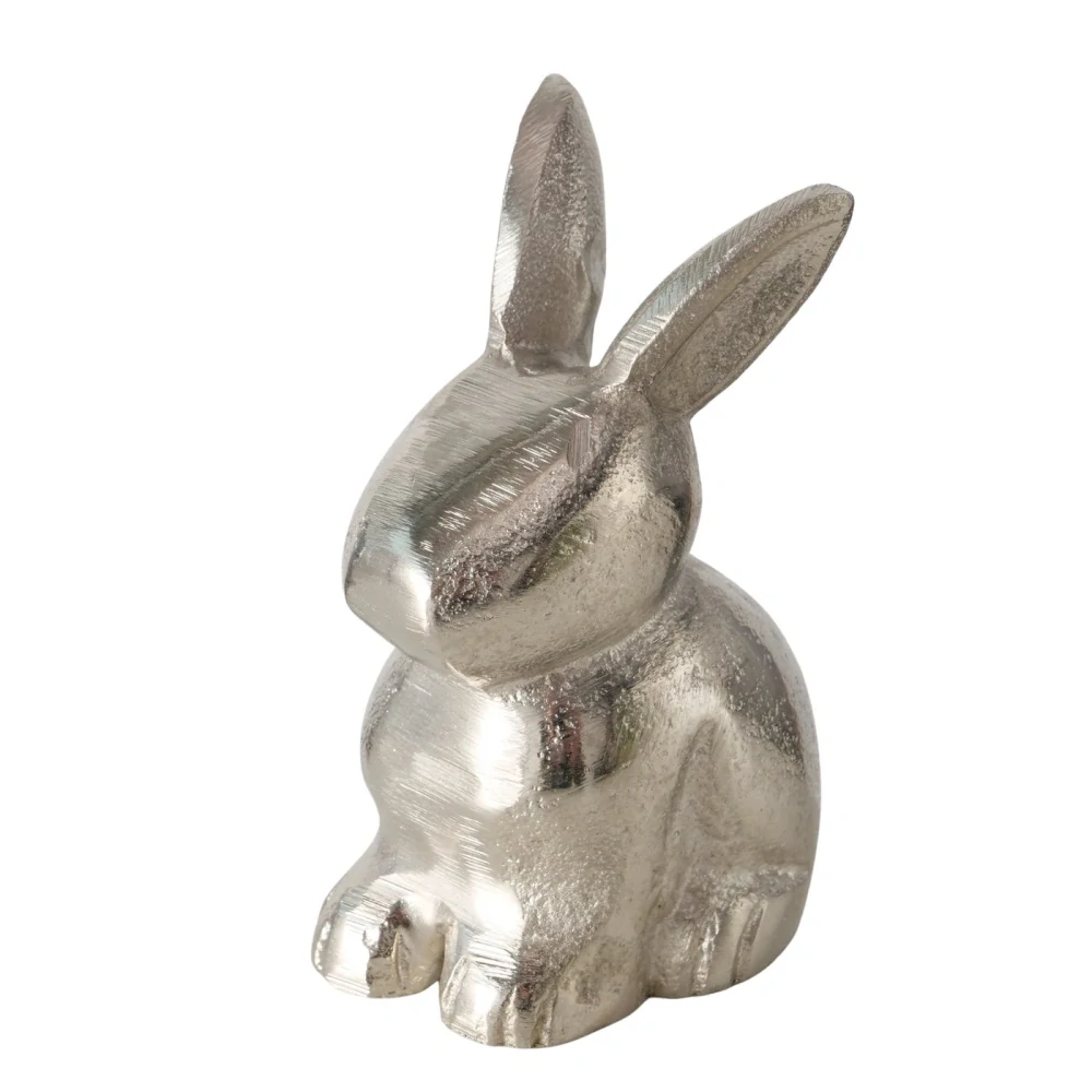 Kovový zajíček- velikonoční figurka 9,6 cm