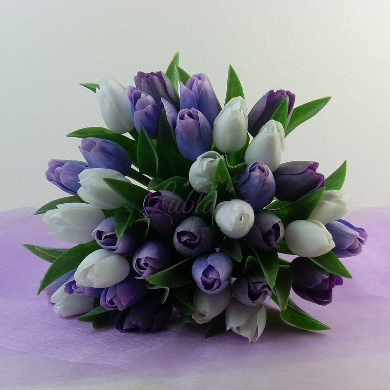 Francouzský umělý tulipán č. 05 – levandulový, 40 cm