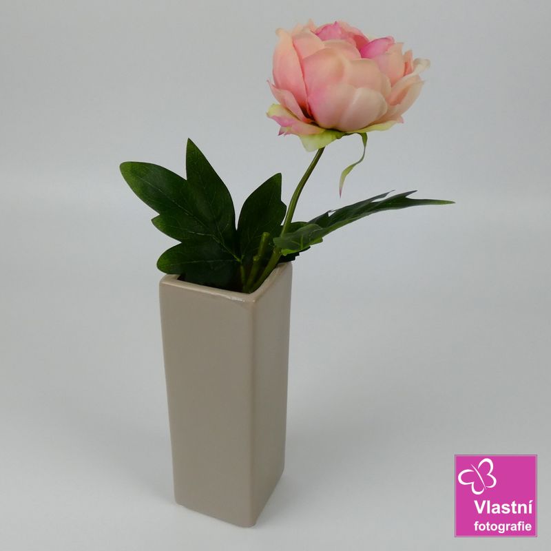 Béžová porcelánová váza Trudy 20 cm