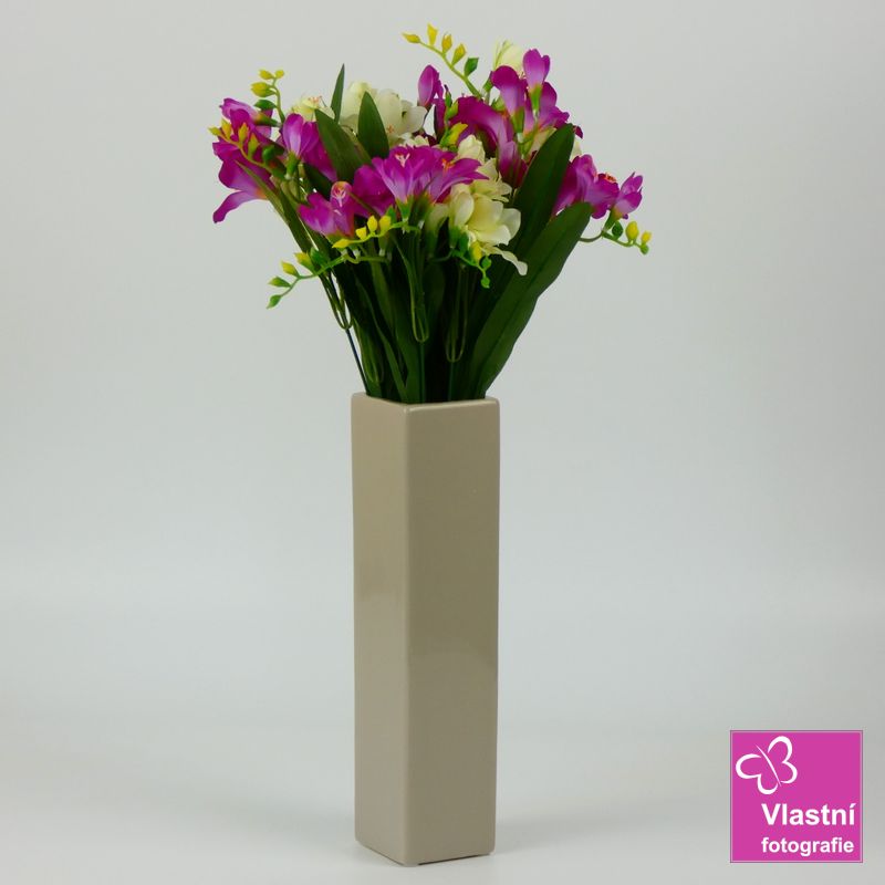 Béžová porcelánová váza Trudy 30 cm