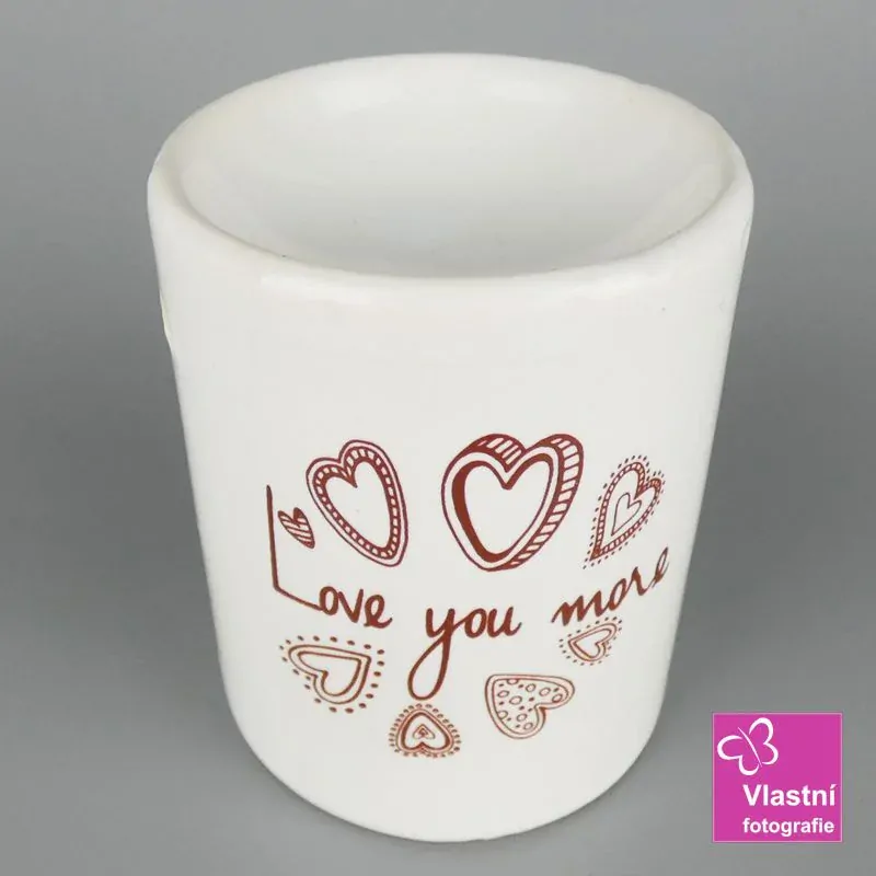 Bílá aromalampa LOVE