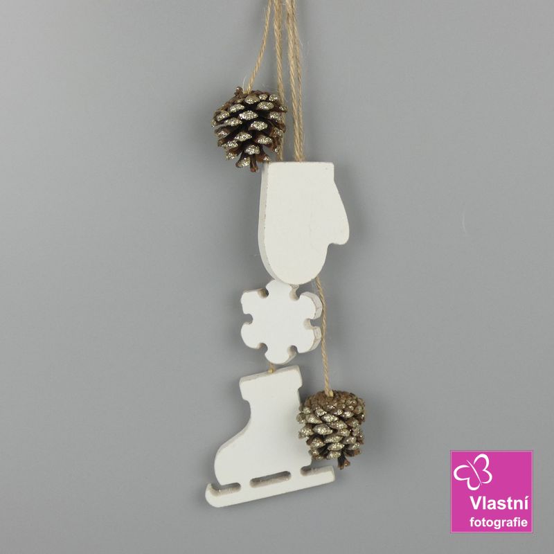 Girlanda vánoční se zlatými šiškami