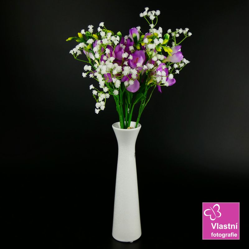 Bílá porcelánová váza Sisi- 25 cm