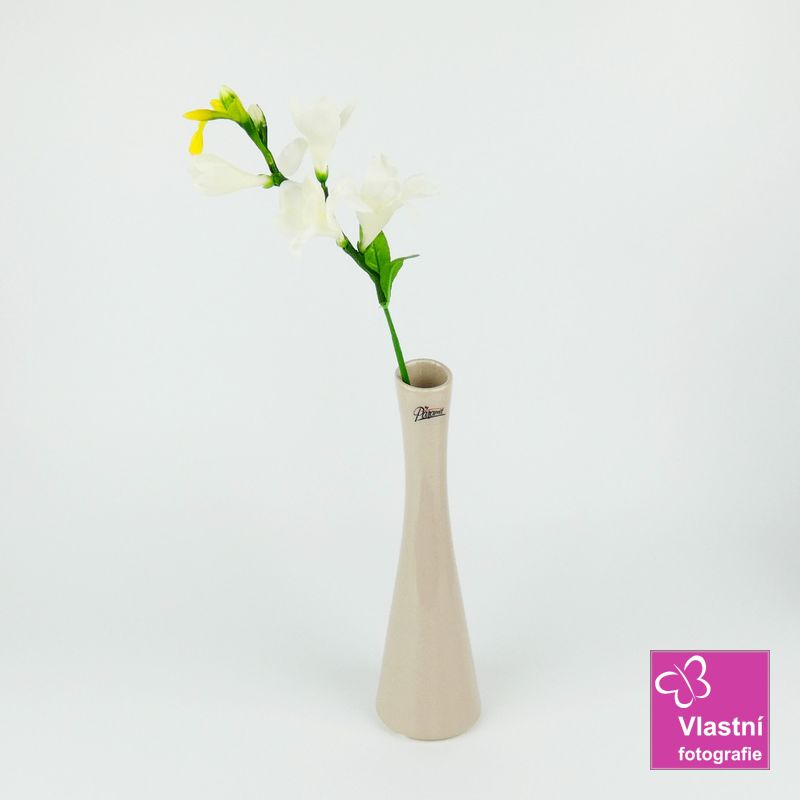 Porcelánová béžová váza Link- 25 cm