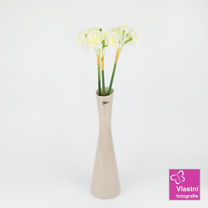 Porcelánová béžová váza Link- 35 cm