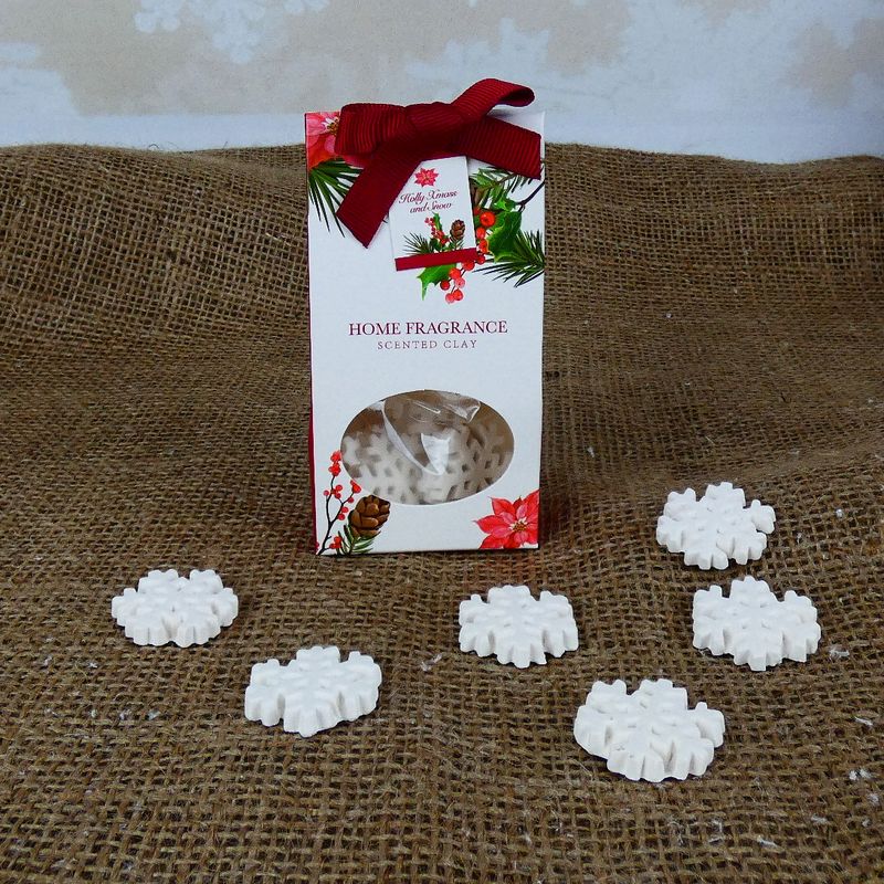 Vánoční vonný jíl vločky- Holly xmass and snow