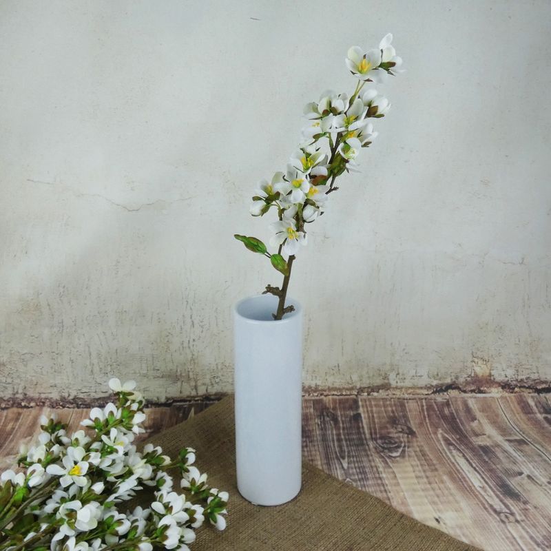 Umělá třešňová větvička- bílá, 55 cm